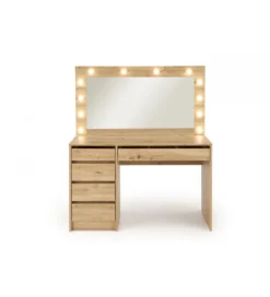 Toaletka HOLLYWOOD XL 120 cm dąb artisan z oświetleniem LED*Halmar