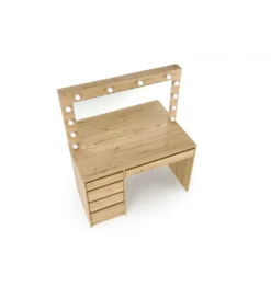 Toaletka HOLLYWOOD XL 120 cm dąb artisan z oświetleniem LED*Halmar