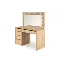 Toaletka HOLLYWOOD XL 120 cm dąb artisan z oświetleniem LED*Halmar