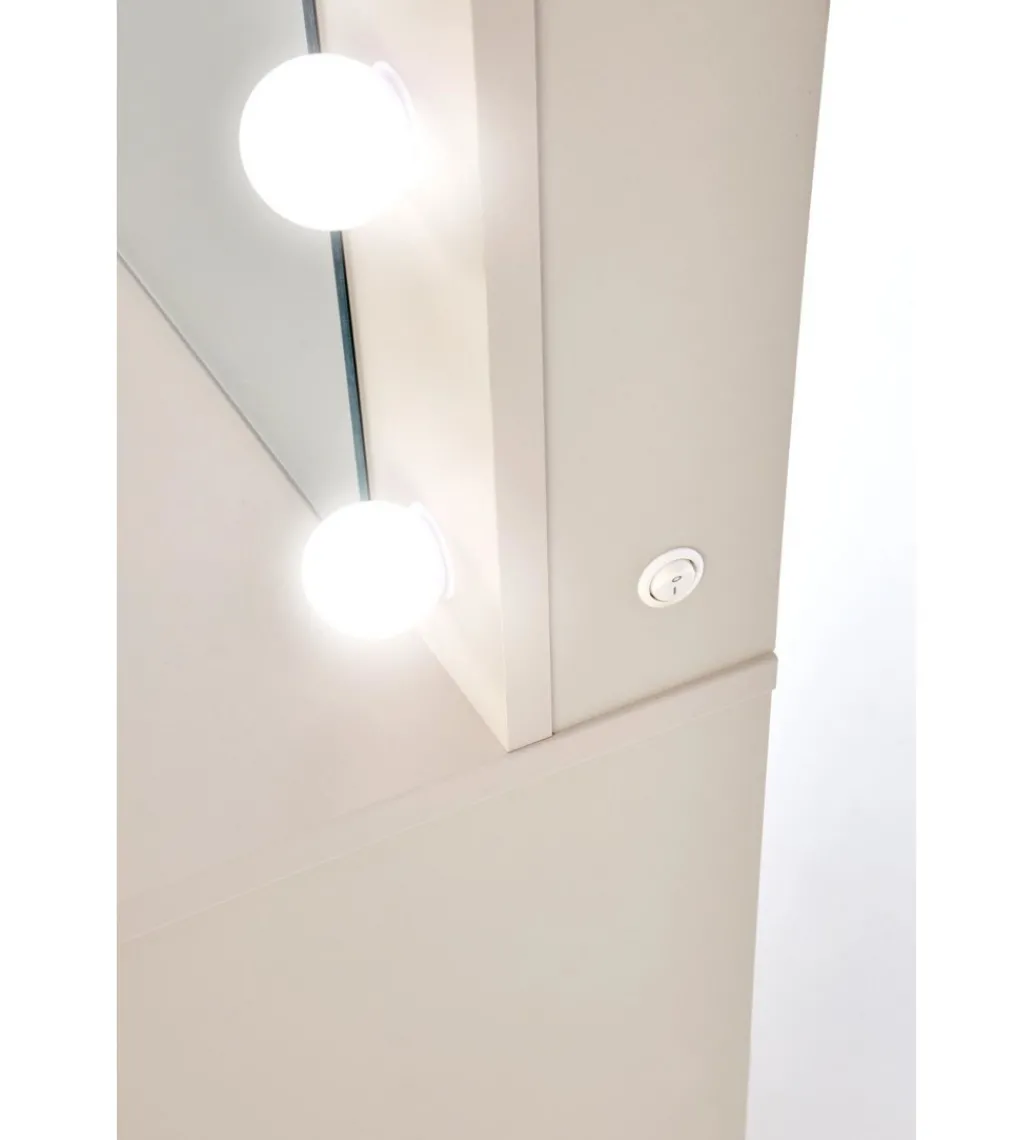 Toaletka HOLLYWOOD XL 120 cm kaszmir z oświetleniem LED*Halmar Hot