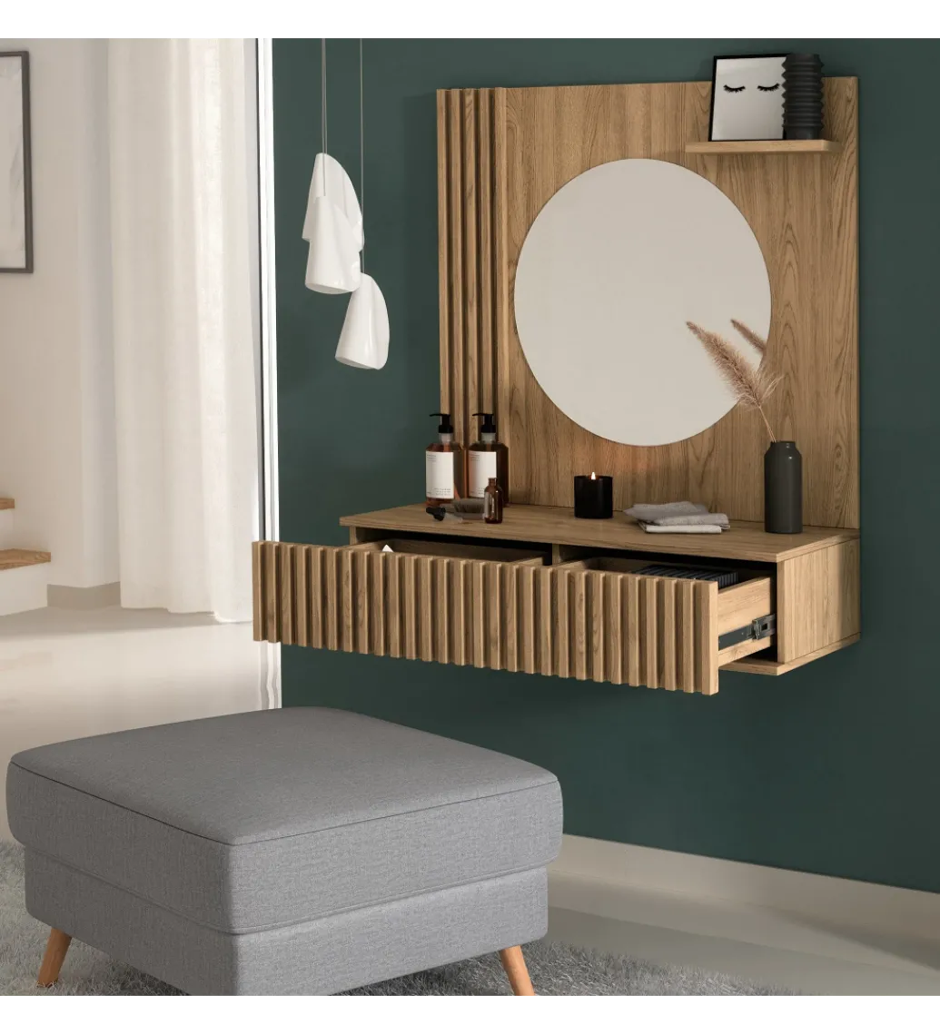 Toaletka wisząca ENTSIAN 85 cm w optyce dąb artisan*ELTAP New