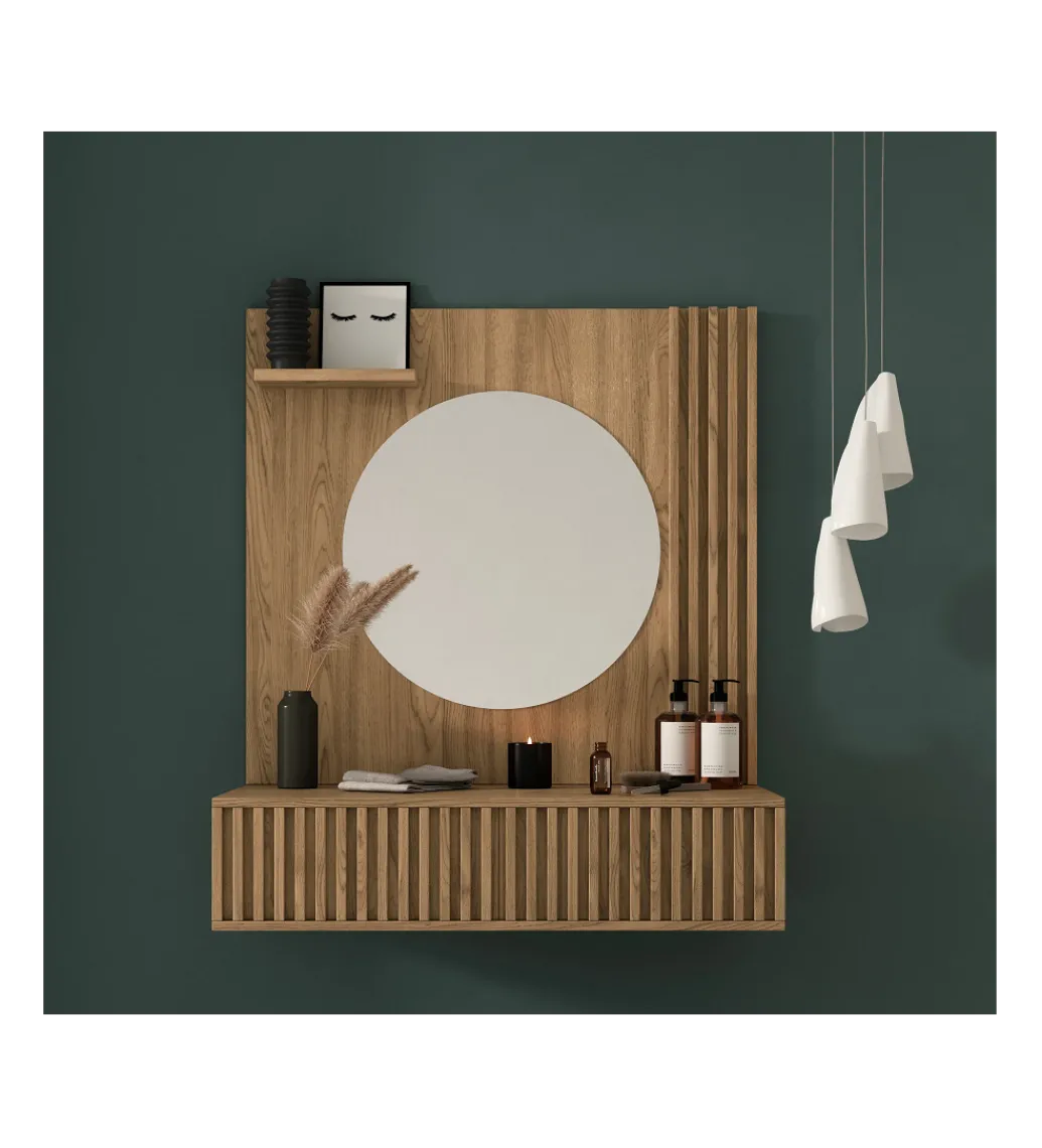 Toaletka wisząca ENTSIAN 85 cm w optyce dąb artisan*ELTAP New