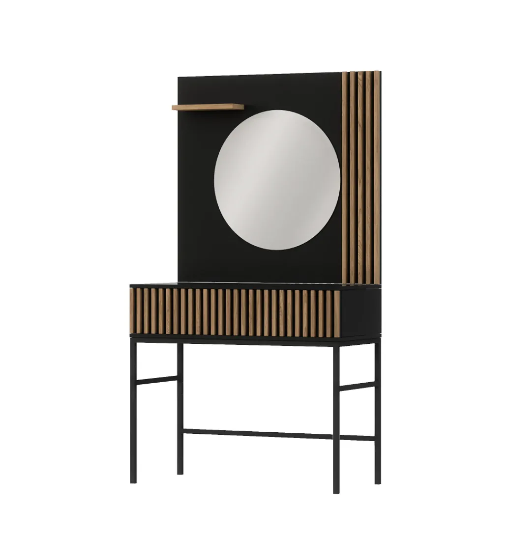 Toaletka wisząca MEORATI 85 cm w optyce dąb artisan/czarny*ELTAP Sale