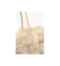 Torba MIKA FURR 56 cm kremowa*KDesign Outlet