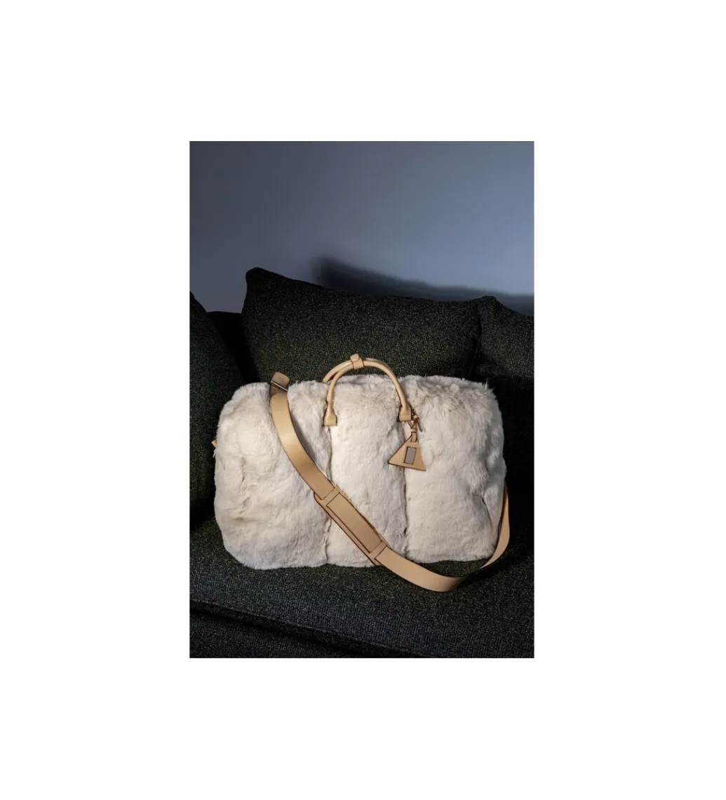 Torba MIKA FURR kremowa*KDesign Outlet