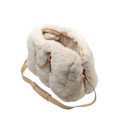 Torba MIKA FURR kremowa*KDesign Outlet