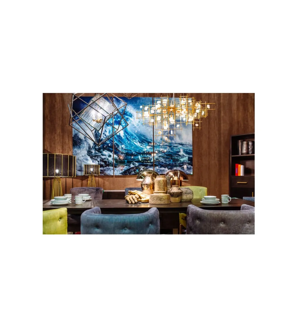 Tryptyk obraz WAVE 160 x 240 cm szklany*KDesign Hot