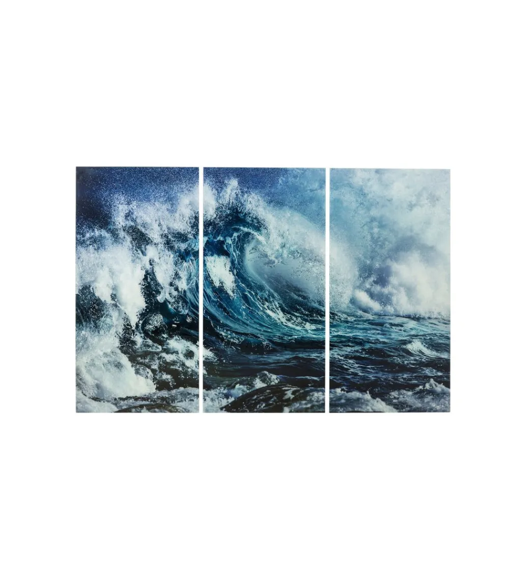 Tryptyk obraz WAVE 160 x 240 cm szklany*KDesign Hot