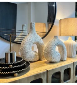 Wazon ABSTRACT 30 cm ceramika biały*Exclusivas Discount