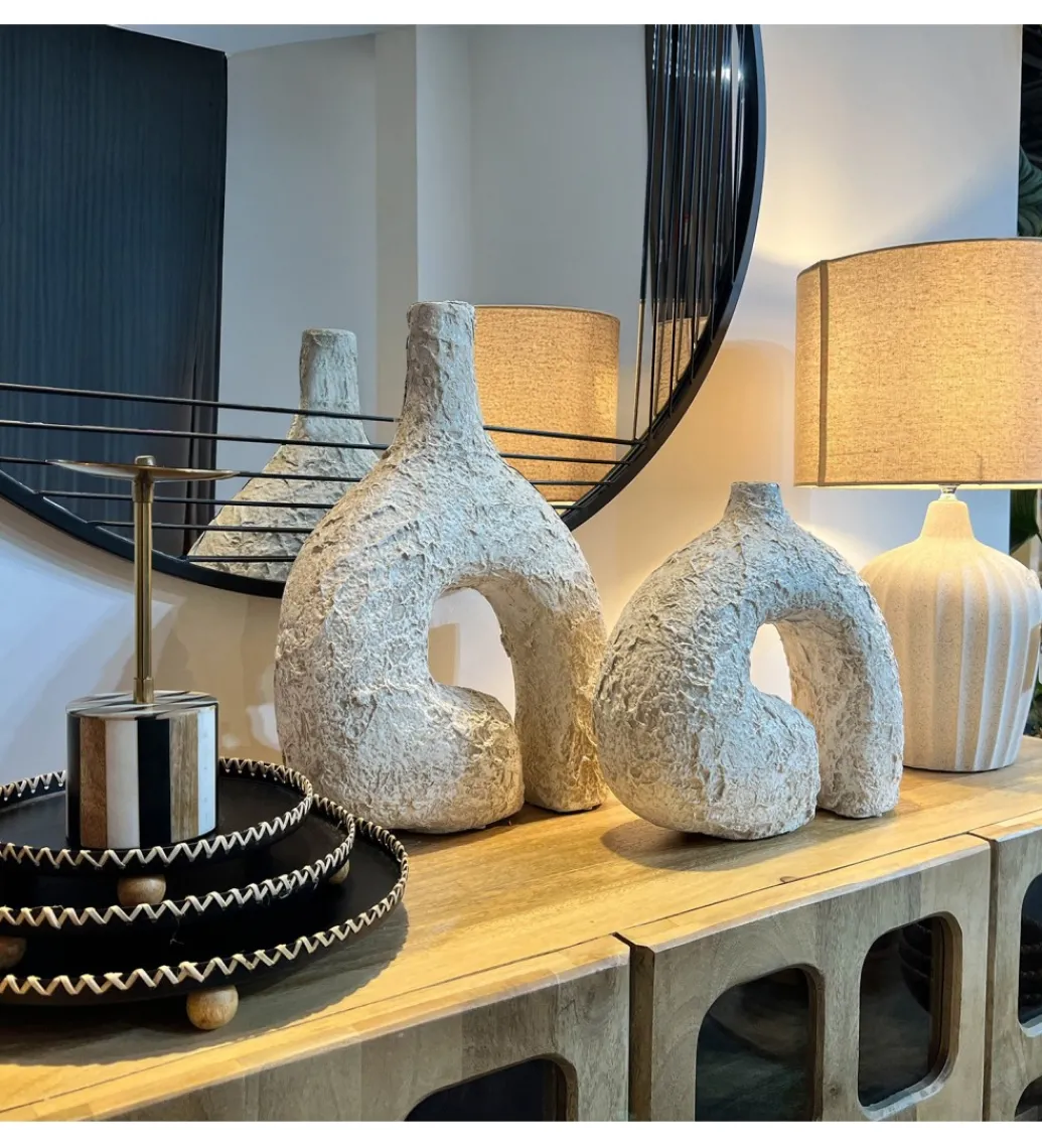 Wazon ABSTRACT 30 cm ceramika biały*Exclusivas Discount