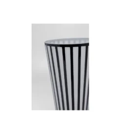 Wazon BRILLAR 40 cm czarno biały szklany*KDesign Outlet