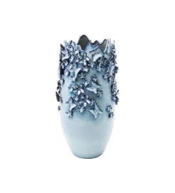 Wazon BUTTERFLIES 50 cm jasnoniebieski*KDesign Best