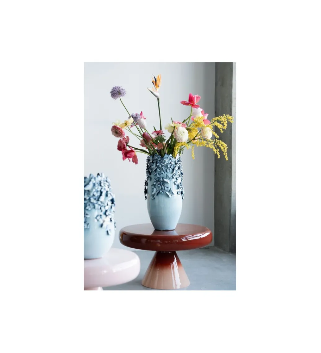 Wazon BUTTERFLIES 50 cm jasnoniebieski*KDesign Best