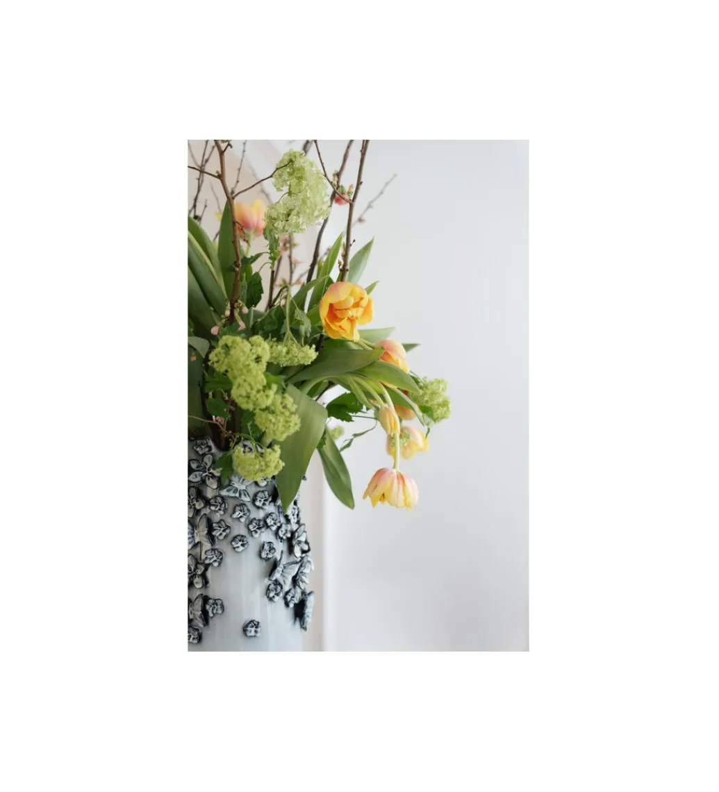 Wazon BUTTERFLIES 50 cm jasnoniebieski*KDesign Best