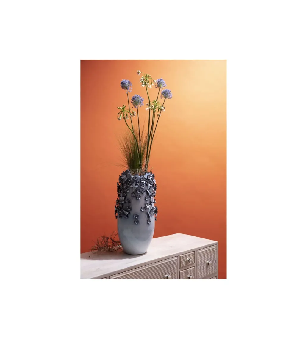 Wazon BUTTERFLIES 50 cm jasnoniebieski*KDesign Best