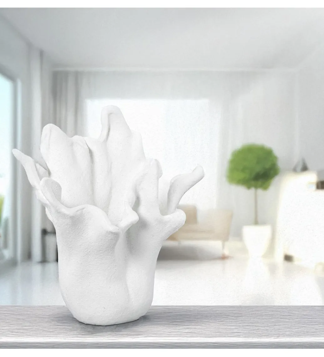 Wazon FOWER 30 cm ceramika biały*Exclusivas Outlet