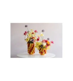 Wazon FRUIT PARADE 20 cm czerwono żółty*KDesign Discount