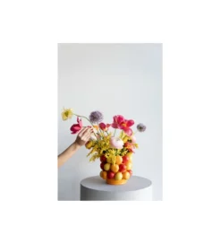 Wazon FRUIT PARADE 20 cm czerwono żółty*KDesign Discount