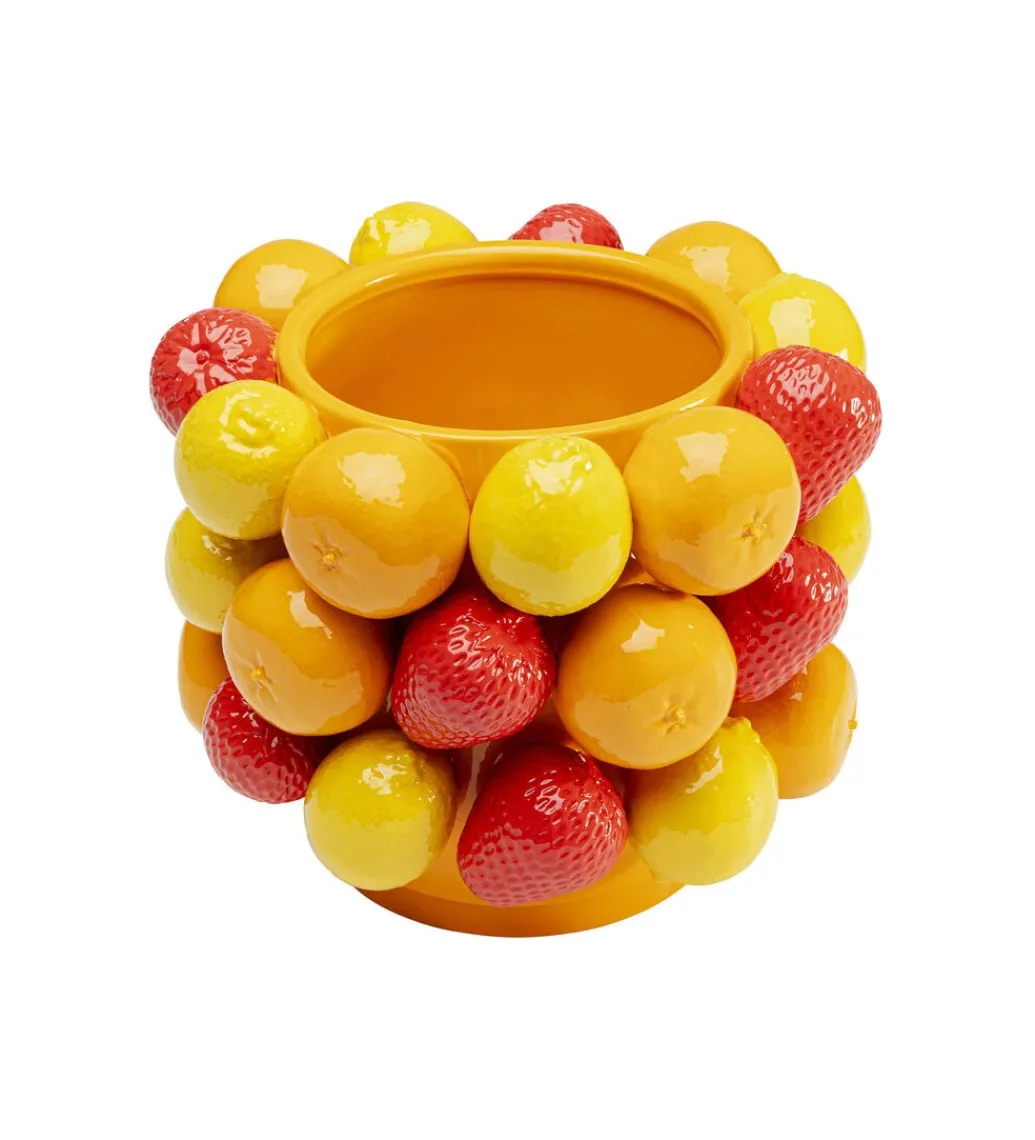 Wazon FRUIT PARADE 20 cm czerwono żółty*KDesign Discount