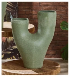 Wazon FUNGI 38 cm zielony*Imeri Clearance