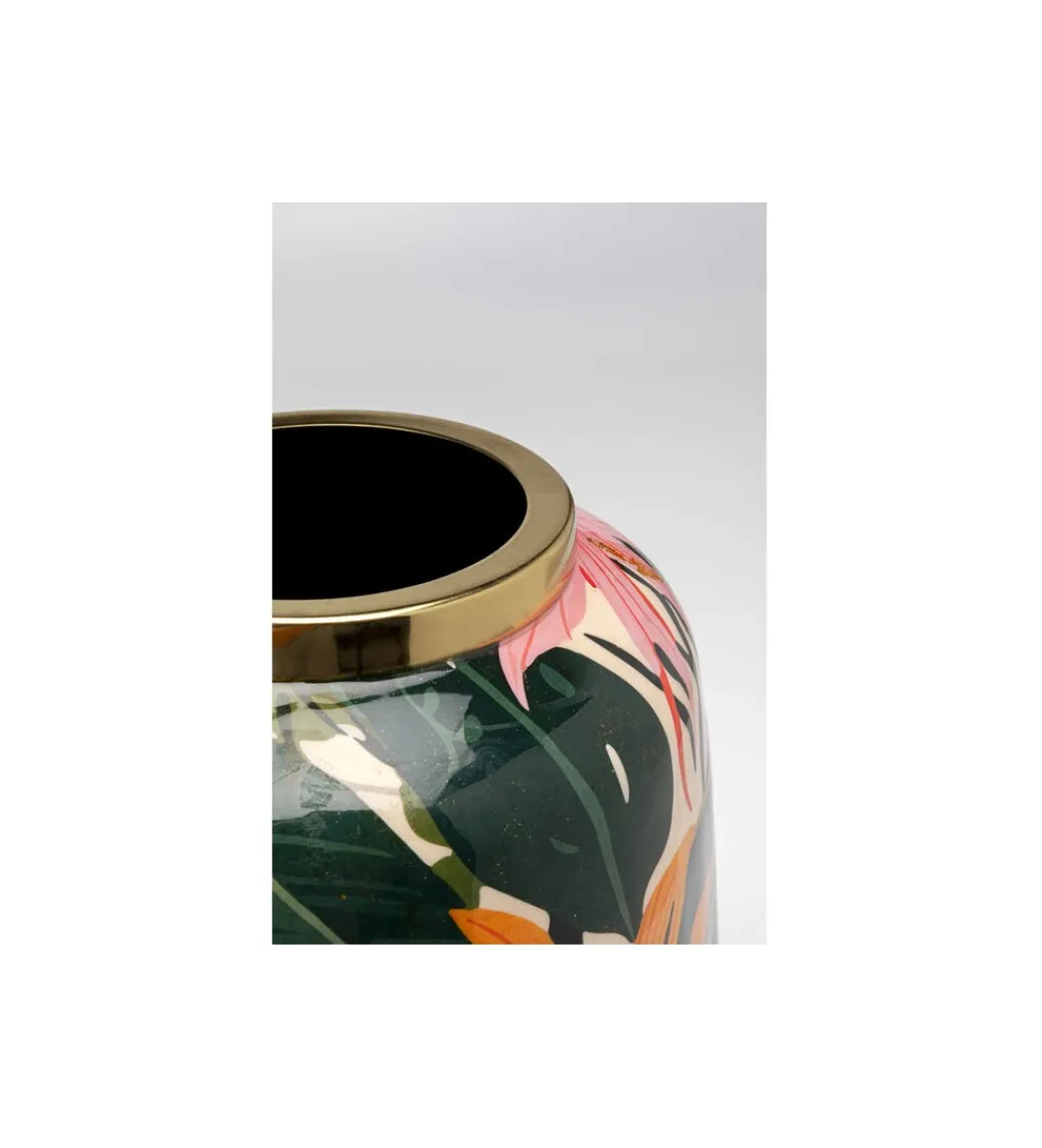 Wazon Jungle 33 cm metal mosiądzowany*KDesign Discount