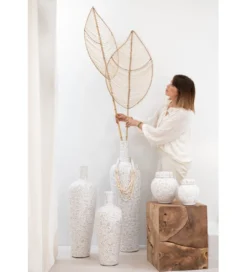 Wazon Lauwra 80 cm biały*J-Line
