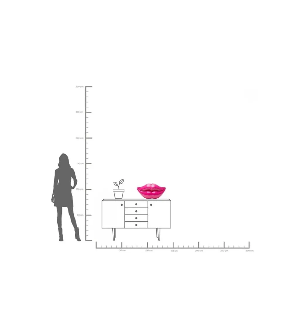 Wazon LIPS 56 cm różowy*KDesign Online