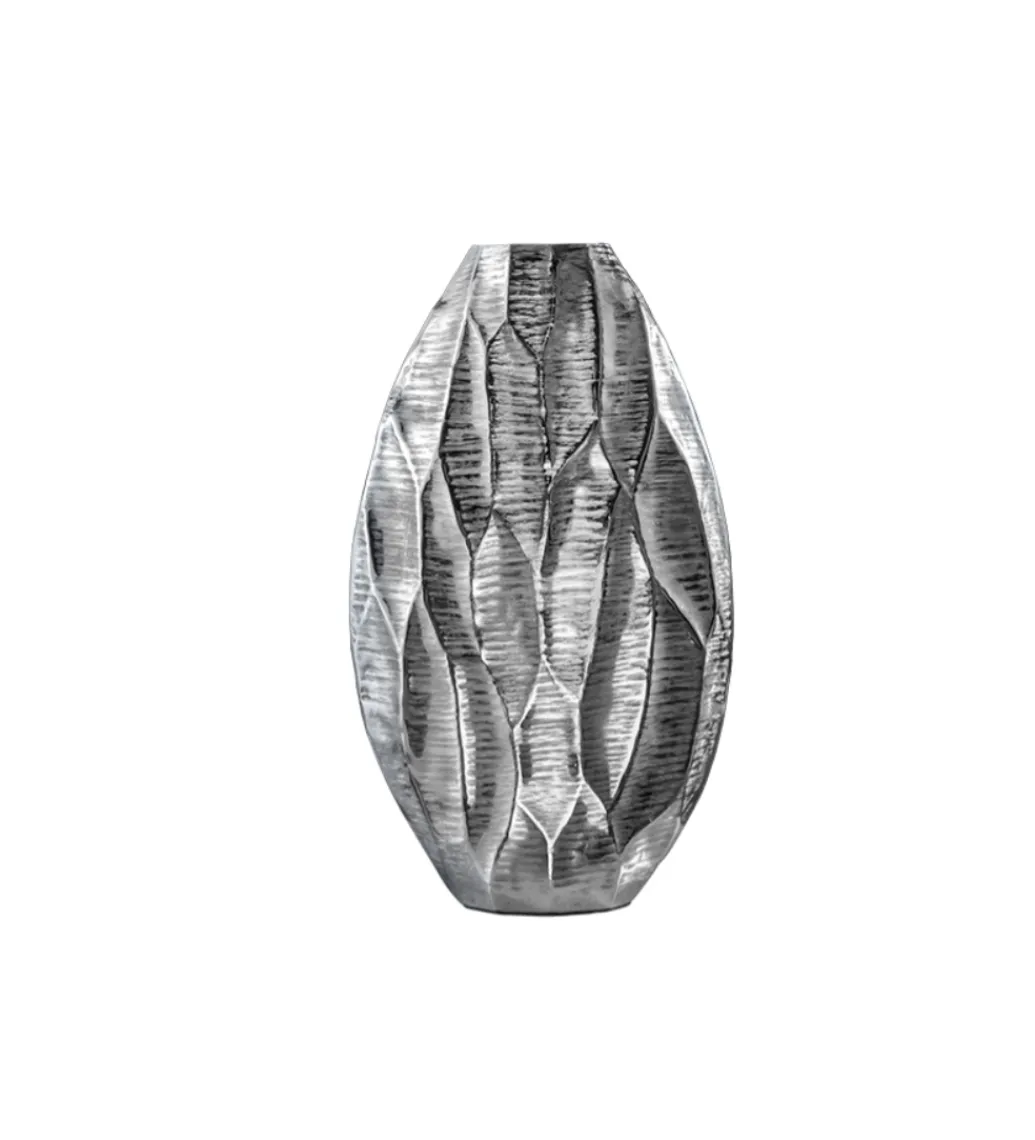 Wazon ORGANIC 45 cm srebrny*Invicta Interior Discount
