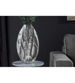 Wazon ORGANIC 45 cm srebrny*Invicta Interior Discount