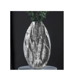 Wazon ORGANIC 45 cm srebrny*Invicta Interior Discount