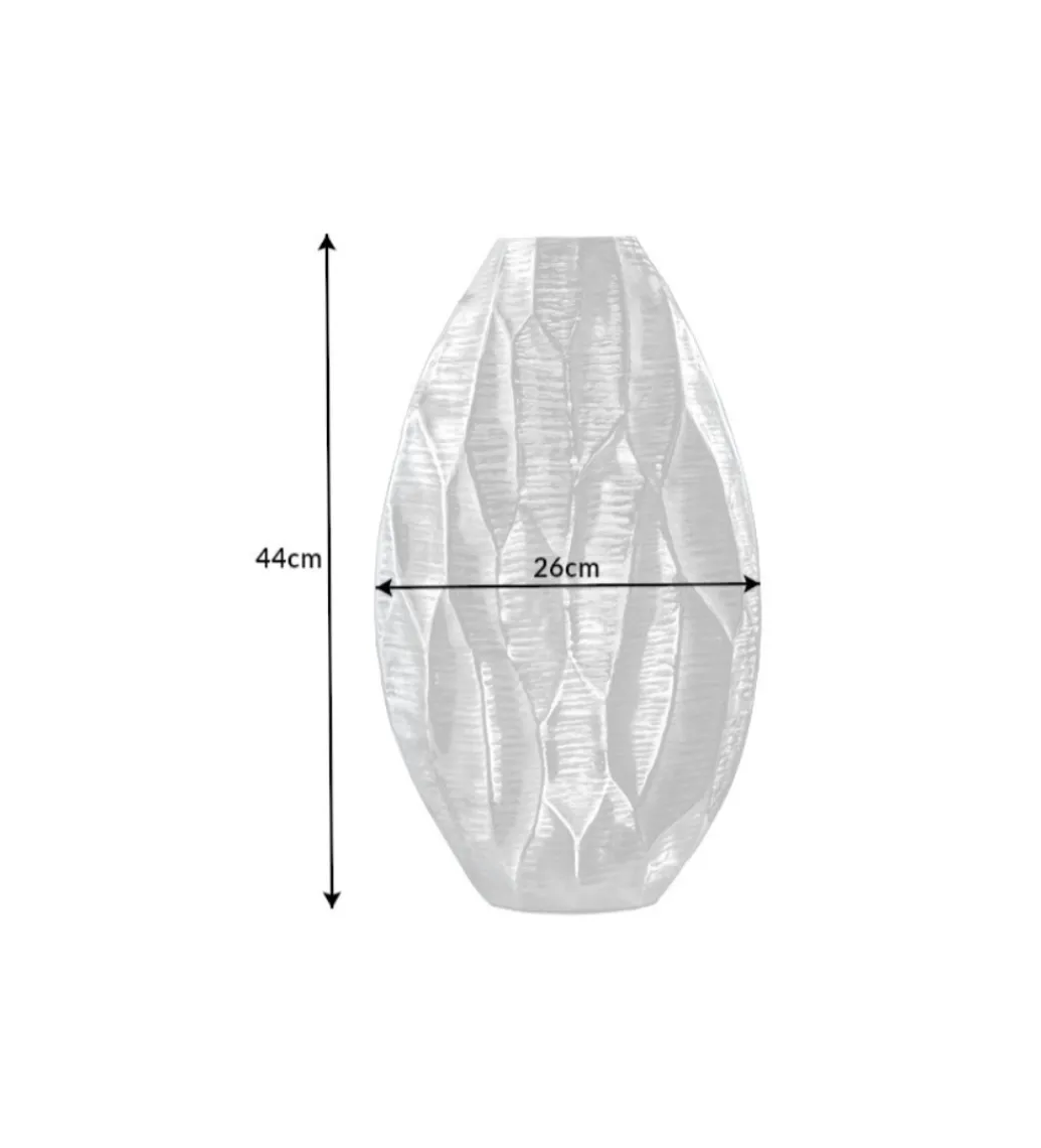 Wazon ORGANIC 45 cm srebrny*Invicta Interior Discount