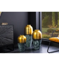 Wazon ORIENT M 50 cm złoto z patyną*Invicta Interior Sale