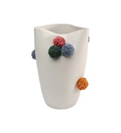Wazon POMOLI 24 cm biały*KDesign Online
