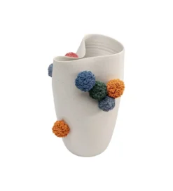 Wazon POMOLI 24 cm biały*KDesign Online