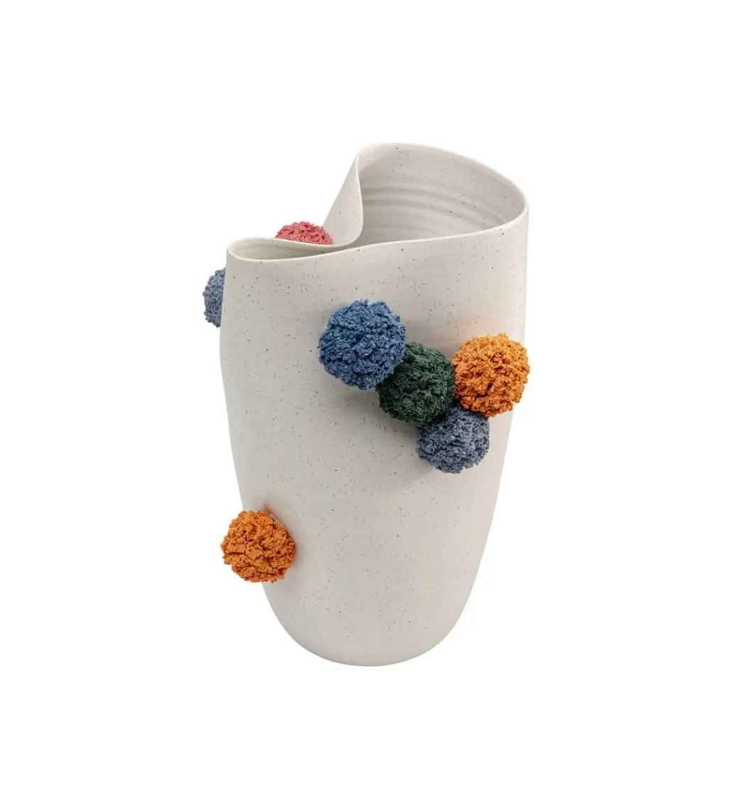 Wazon POMOLI 24 cm biały*KDesign Online