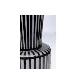 Wazon ROULETTE 41 cm czarno biały szklany*KDesign