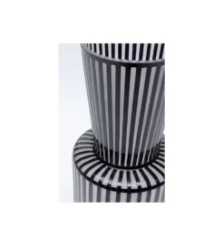 Wazon ROULETTE 41 cm czarno biały szklany*KDesign