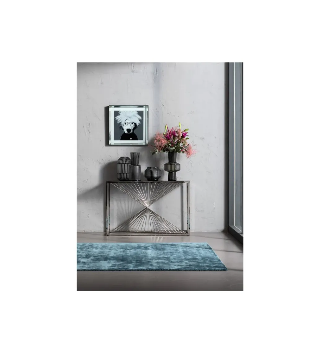Wazon ROULETTE 41 cm czarno biały szklany*KDesign