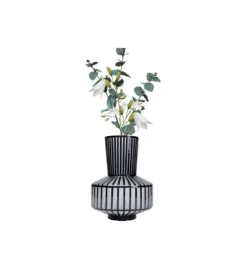 Wazon Roulette 24 cm czarno biały*KDesign Discount