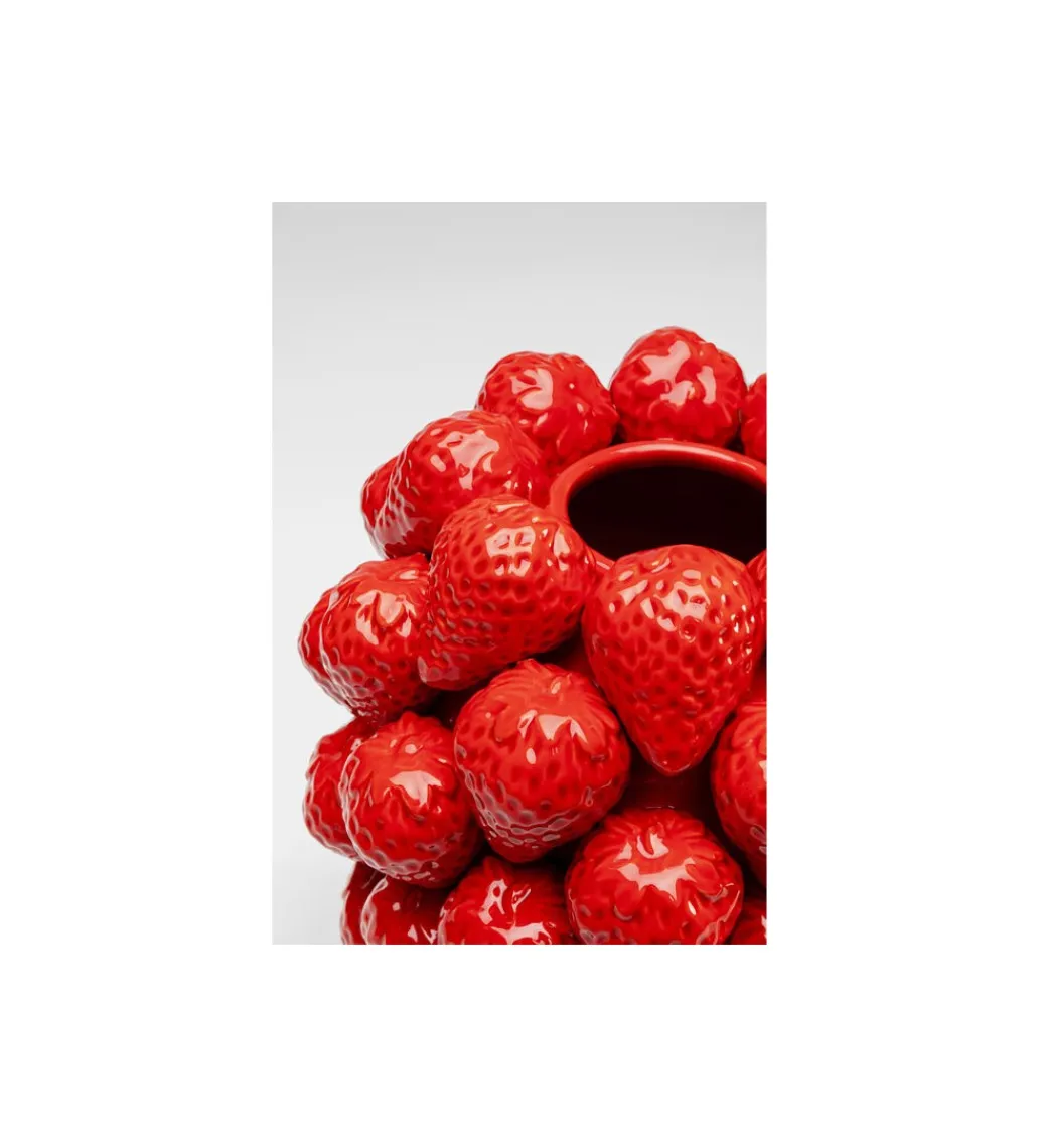 Wazon Strawberries 30 cm czerwony*KDesign New