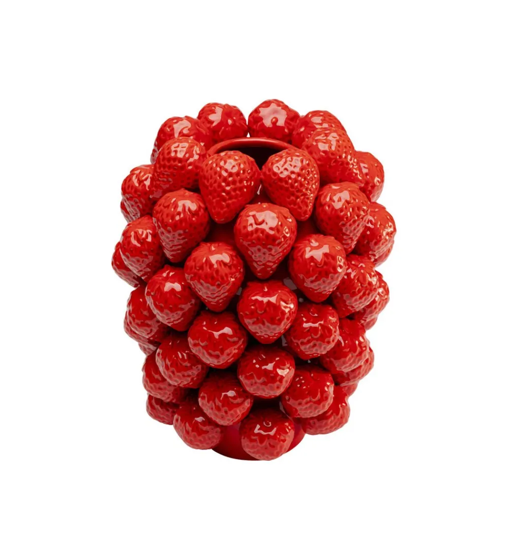 Wazon Strawberries 30 cm czerwony*KDesign New