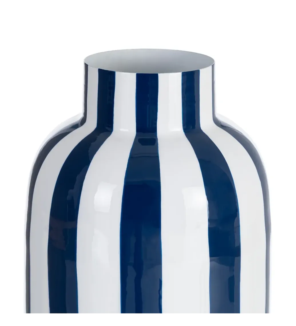 Wazon STRIPERSY 30 cm biały niebieski*Zona-Design New