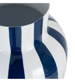 Wazon STRIPERSY 30 cm biały niebieski*Zona-Design New