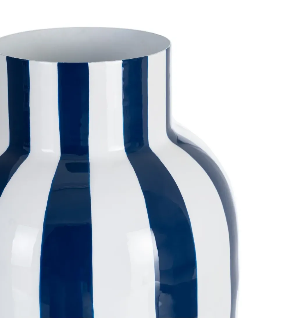 Wazon STRIPERSY 30 cm biały niebieski*Zona-Design New