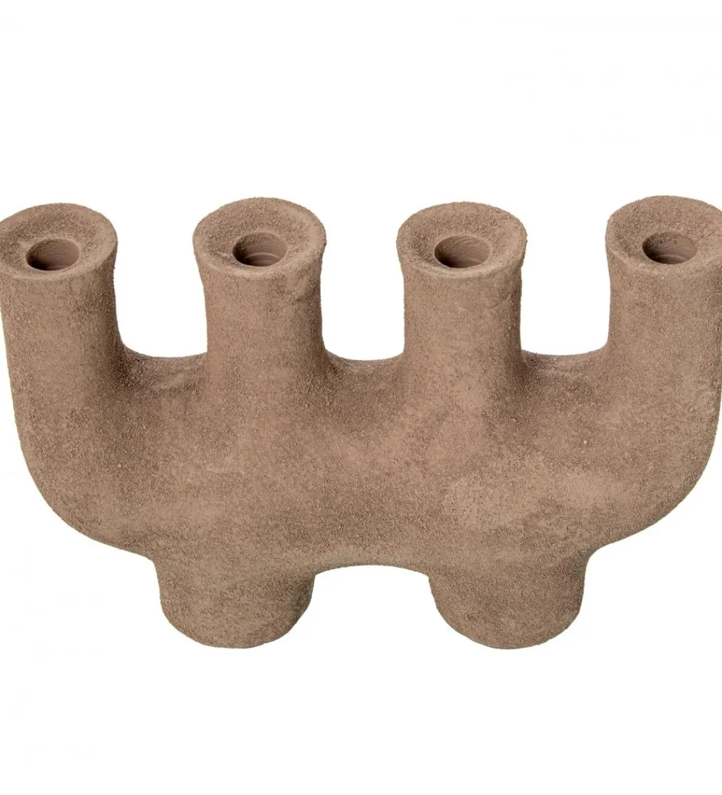 Świecznik KATAM 31 cm brązowy*Exclusivas New