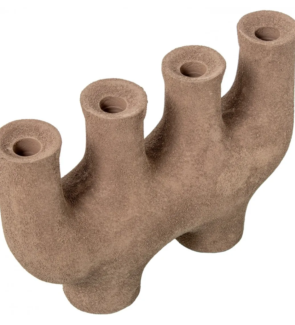 Świecznik KATAM 31 cm brązowy*Exclusivas New
