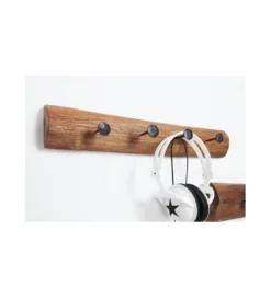 Wieszak ścienny Hemingway 50 cm drewno teak*Invicta Interior Online