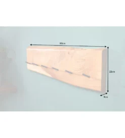 Wieszak ścienny Mammut 80 cm drewno akacja honey*Invicta Interior Sale