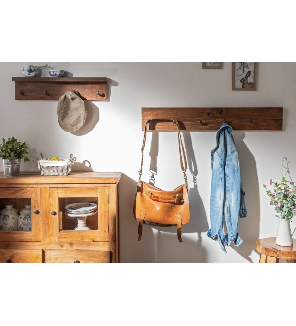 Wieszak Hemingway 90 cm drewno tekowe*Invicta Interior New