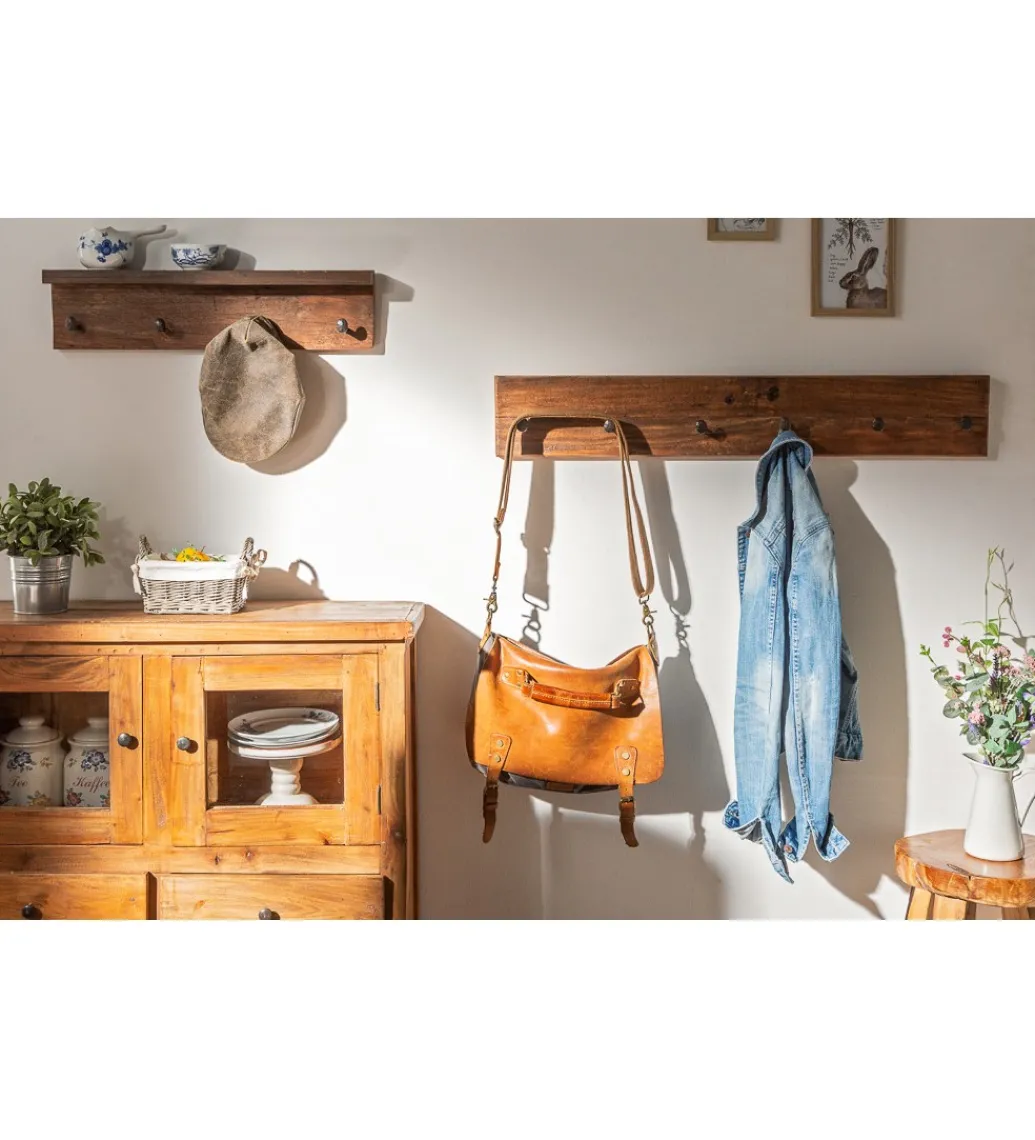 Wieszak Hemingway 90 cm drewno tekowe*Invicta Interior New